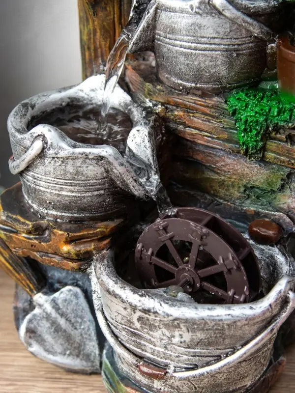 Фонтан Фонтан "Ведерки под деревом" 32х15х13 см (с подсветкой)