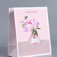 Пакет подарочный ламинированный "Счастья и любви" 18 х 22,3 х 10 см