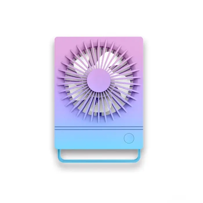 Вентилятор настольный YS2202B, портативный, осевой, 500 мАч, 3 режима, розово-сиреневый