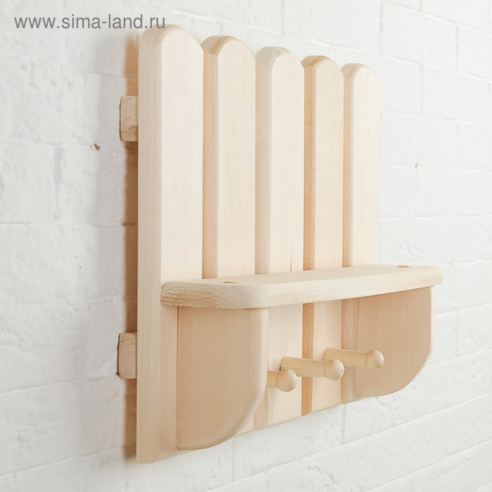 Полка – вешалка "Забор" 40х30х8 см