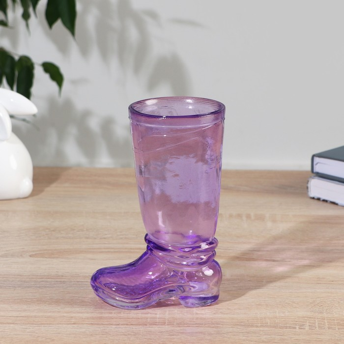 Ваза Ваза "Ботфорт" сиреневая 18,5х8,5х11см, 0,46л 1562