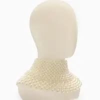 Колье-чокер жемчуг "Богема" россыпь, цвет белый  d=8/10/12