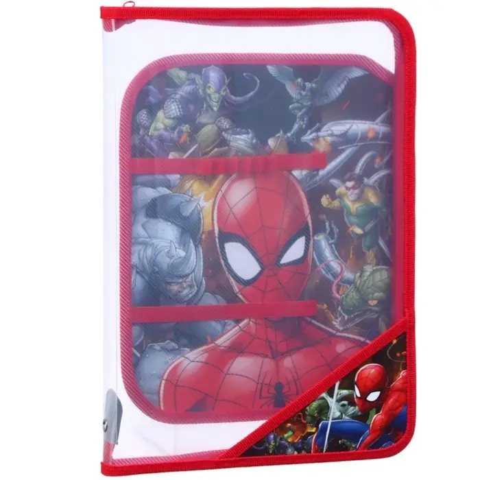 Папка пластиковая, 1 отделение, на молнии, &laquo;Супергерой&raquo;