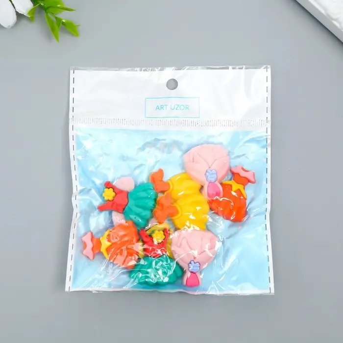 Декор для творчества резина Декор для творчества резина "Платье" набор 10 шт 2,6х2,8 см