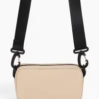 Сумка женская кросс-боди TEXTURA на молнии, 19&times;6&times;10.5 см, бежевая