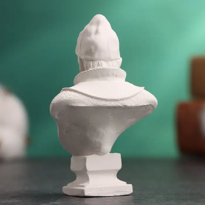 Бюст &laquo;Царь Иван Грозный&raquo;, фигурка гипс, белый, 4&times;2.5&times;6.5 см