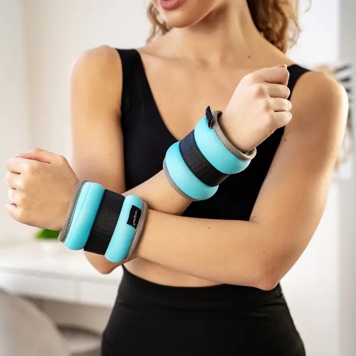 Утяжелители неопреновые ONLYTOP, 2 шт. &times; 0.25 кг, цвет голубой