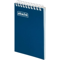 Блокнот на спирали А6 60л. ATTACHE, синий, блок 60г, обложка 215г