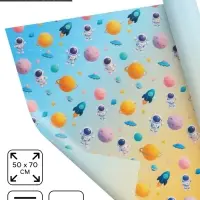 Бумага упаковочная двухсторонняя &laquo;Космос&raquo;, 50&times;70 см