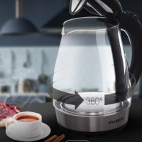 Чайник HYK-G2030 1,7л 2200Вт черный (стекло)