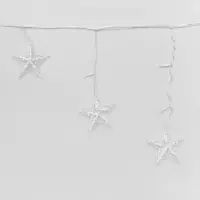 Гирлянда &laquo;Бахрома-арка&raquo; 2.5&times;1.2 м с насадками &laquo;Звёзды&raquo;, IP20, прозрачная нить, 136 LED, свечение мульти, 8 режимов, 220 В