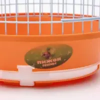 Клетка для птиц круглая укомплектованная Bd-4/2, 23.5&times;33 см, оранжевая