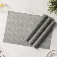 Салфетки сервировочные на стол Доляна Star, 4 шт., 45&times;30 см, серые