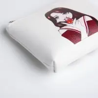 Кошелёк детский &laquo;Аниме fire&raquo;, монетница, на молнии, с рисунком, белый