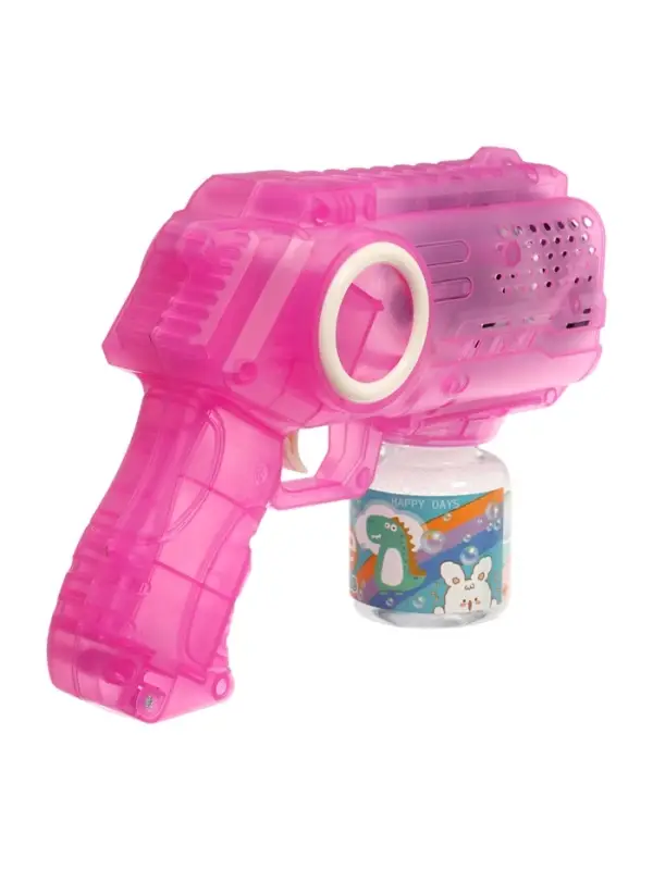 Генератор мыльных пузырей &laquo;Космический Бластер&raquo;, световые эффекты, цвет розовый