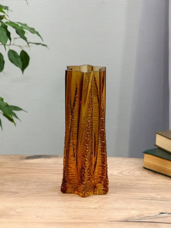 Ваза стекло настольная  Ваза стекло настольная "Флоранс" 25х11х9 см, коричневый