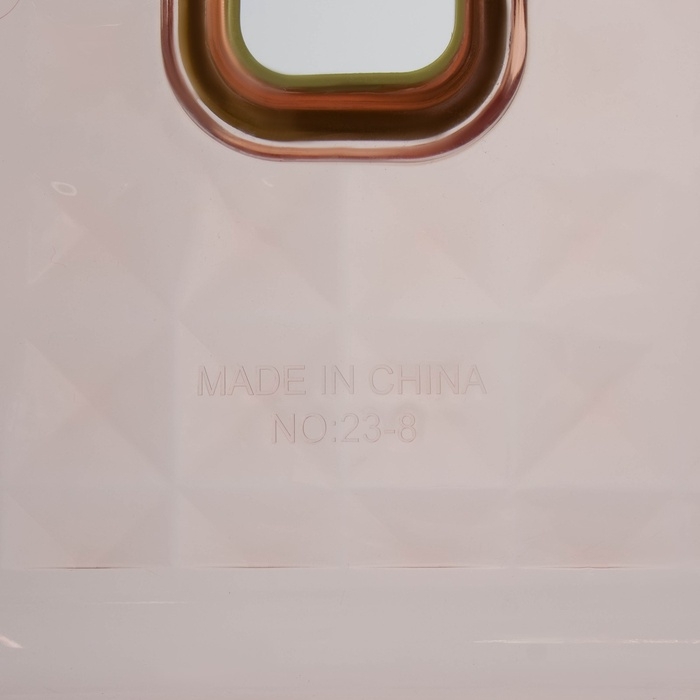 Табурет-подставка «Кристалл», пластик, 31×26×22,3 см, персиковый Табурет-подставка «Кристалл», пластик, 31×26×22,3 см, персиковый