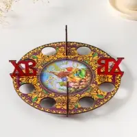 Подставка пасхальная на 8 яиц "Собор с хохломой".