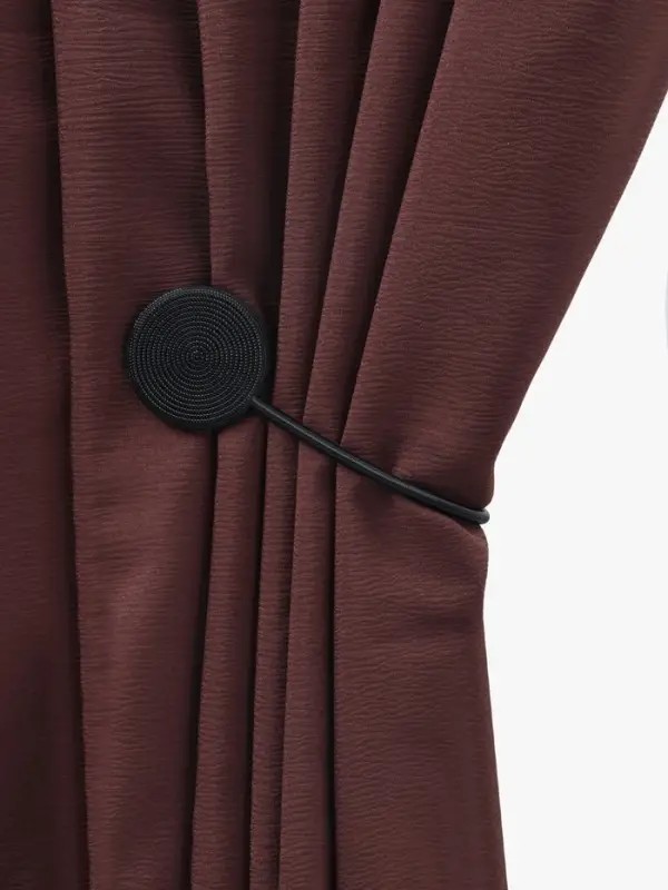 Подхват для штор &laquo;Вязаный круг&raquo;, на пружине, d=6/3.5 см, 23.5 см, чёрный