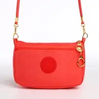 Сумка женская кросс-боди на молнии, 18&times;6.5&times;12 см, однотонная, розовая