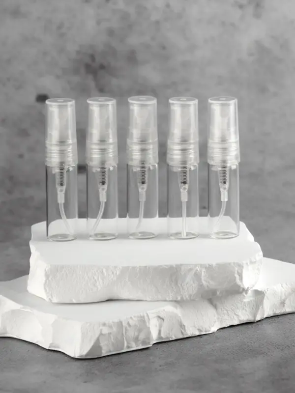 Флакон стеклянный для парфюма, с распылителем, 3 мл, прозрачный Флакон стеклянный для парфюма, с распылителем, 3 мл, прозрачный