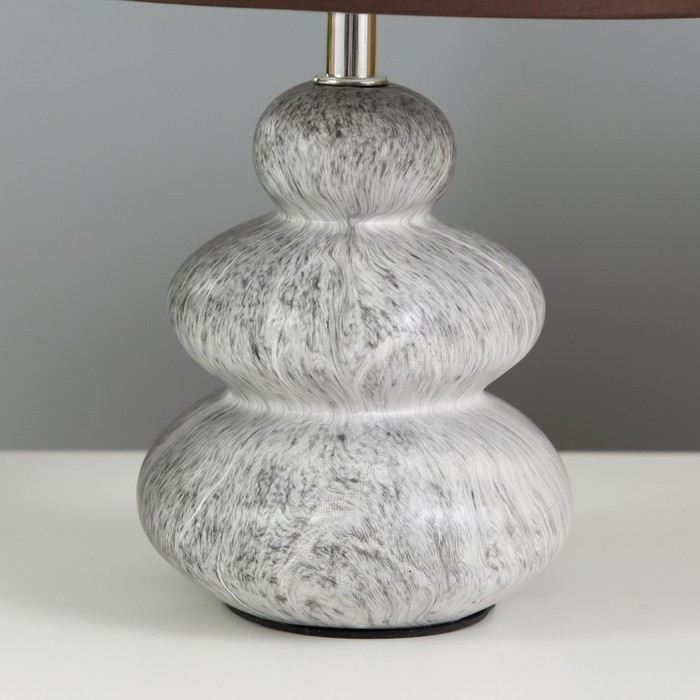 Настольная лампа Настольная лампа "Стейн" E14 40Вт серый-коричневый 23х23х33 см RISALUX