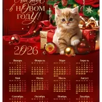 Календарь 2026 «Котенок», А3