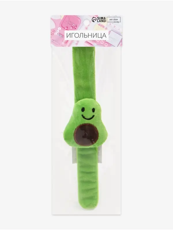 Игольница на браслете &laquo;Авокадо&raquo;, 23&times;5.5 см, зелёная