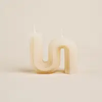 Свеча декоративная, 9.3&times;8&times;2 см, воск, бежевая