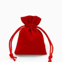 Набор мешочков подарочных 50шт. бархатный "Классика", 6*8, цвет красный (4621397)
