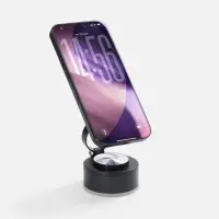 Вакуумная магнитная подставка airFix, черная с серым Вакуумная магнитная подставка airFix, черная с серым