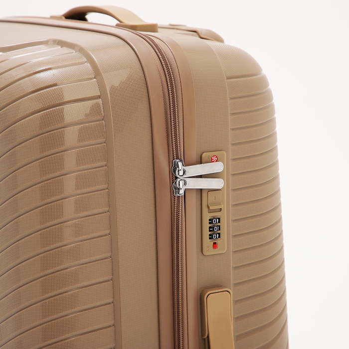 Чемодан большой 100 л (L), отдел на молнии, кодовый замок, 4 колеса, цвет коричневый Чемодан большой 100 л (L), отдел на молнии, кодовый замок, 4 колеса, цвет коричневый