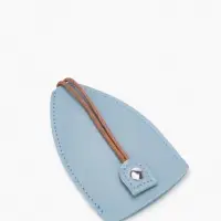 Ключница карманная с кольцом, размер 11.5&times;7.5&times;0.3 см, голубая