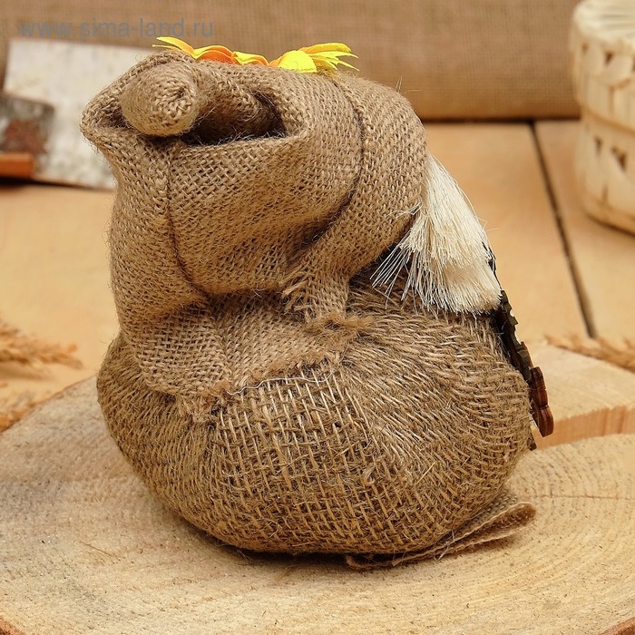 Оберег-домовой Оберег-домовой "Васек на мешковине, с самоваром и подковой",МИКС 25х20х17 см