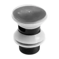 Донный клапан ZEIN, 1 1/4", маленькая кнопка, с переливом, для раковины, черный