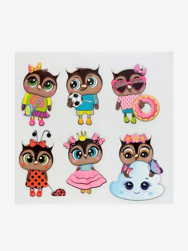 Термонаклейка &laquo;Совушки&raquo;, 19.5&times;21 см, 6 дизайнов