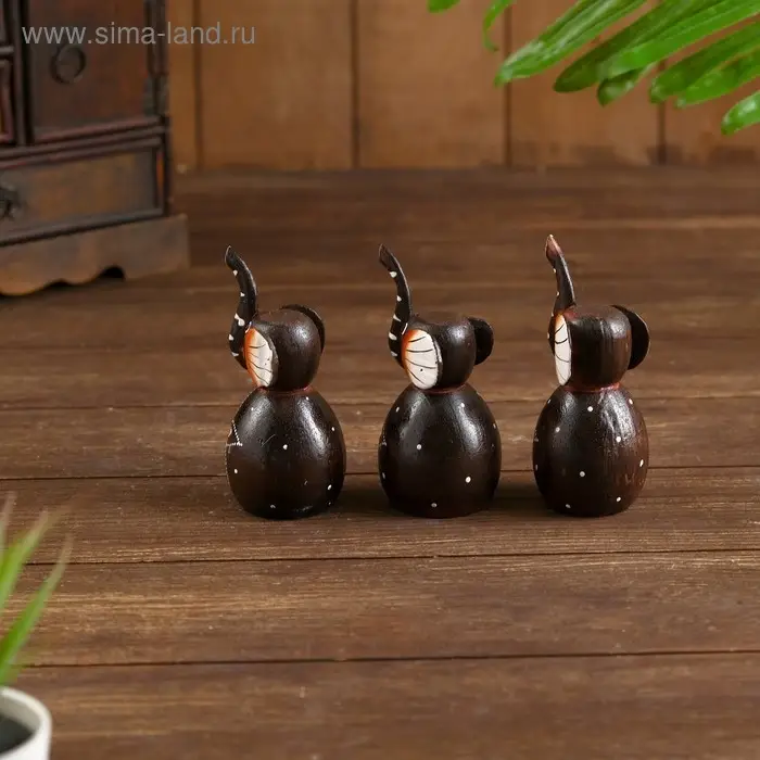 Набор сувенирный "Слоники" (3 шт) 14х4,5х12 см