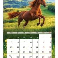 Календарь 2026 на ригеле «Тройка лошадей»