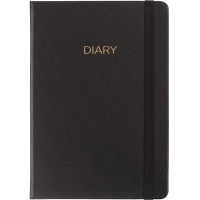 Ежедневник недатированный черный, А5 136 л., искусств. кожа, ATTACHE