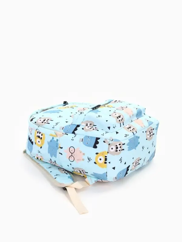 Рюкзак школьный &laquo;Монстрики&raquo;, с пеналом, 29&times;12&times;41 см, голубой