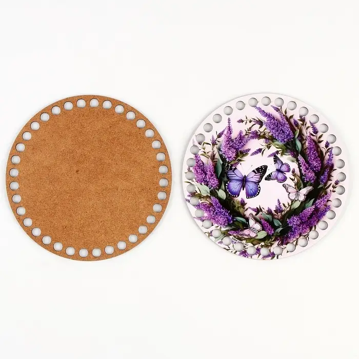 Донышки для вязания 2 в 1 &laquo;Весенняя нежность&raquo;, круг 15 см, хдф 3 мм