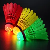 Воланы для бадминтона с LED подсветкой ONLYTOP, набор 3 шт., нейлон