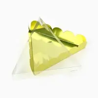 Коробка для печенья, кондитерская упаковка с пластиковой крышкой, &laquo;Жёлтая&raquo;, 18&times;3 см