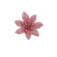 Ёлочные игрушки 6 шт. &laquo;Зимнее волшебство. Цветы пышные - блеск&raquo; пластик, 5&times;5 см, МИКС