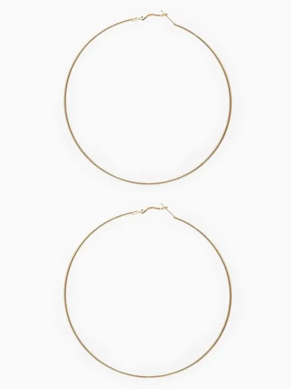 Серьги кольца QF &laquo;Классика&raquo;, d=10 см, цвет золото