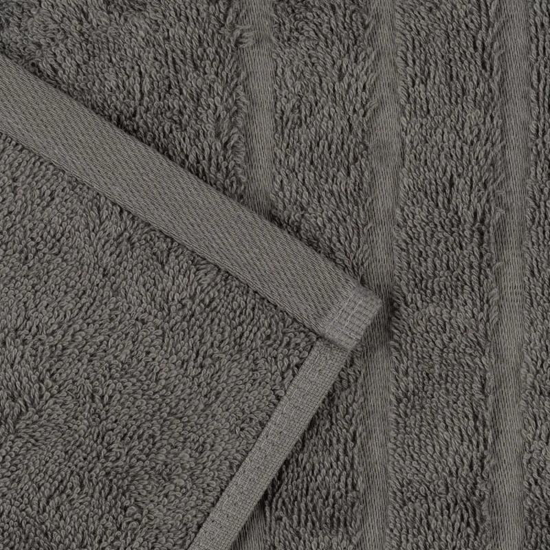 Полотенце махровое Luscan/бордюр 500г/м2, 50х90, серый, 2 шт/уп