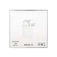 Наушники беспроводные Luazon i12, TWS, вкладыши, Bluetooth 5.0, 35/300 мАч, жёлтые матовые
