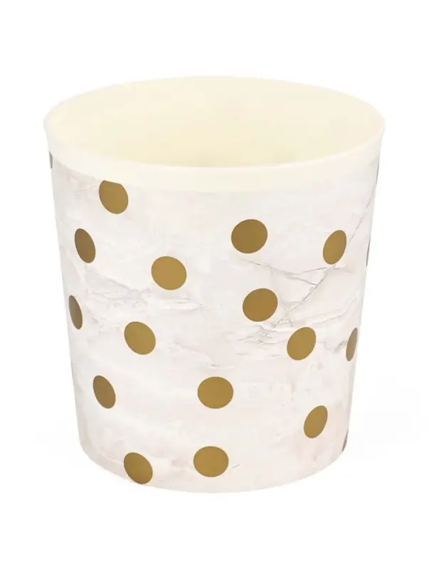 Горшок 1,6л d14см h15,5см пластик белый Горшок 1,6л d14см h15,5см пластик белый "Золотое напыление" 2