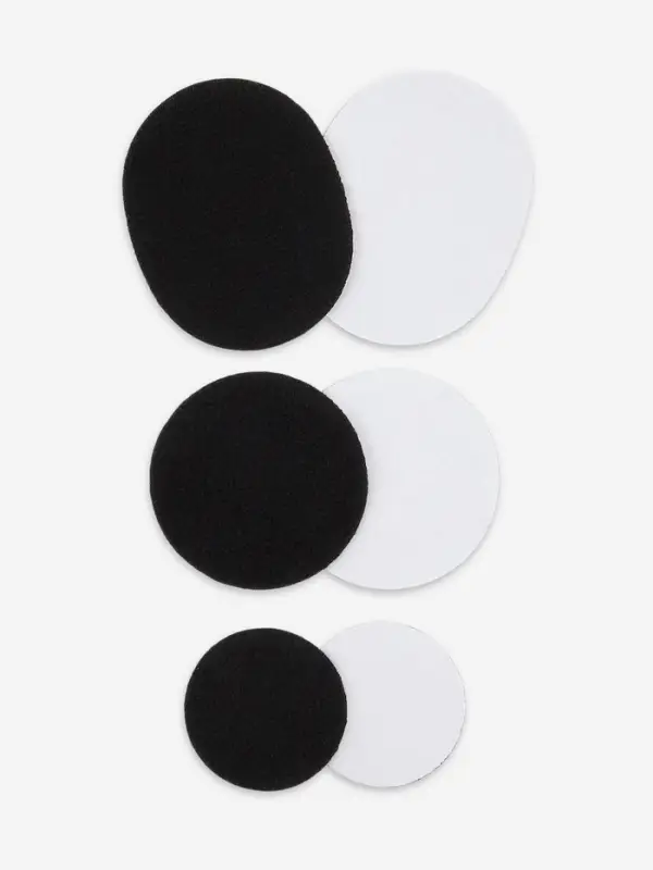 Заплатки для обуви, 6 шт., с клеевым слоем, чёрные