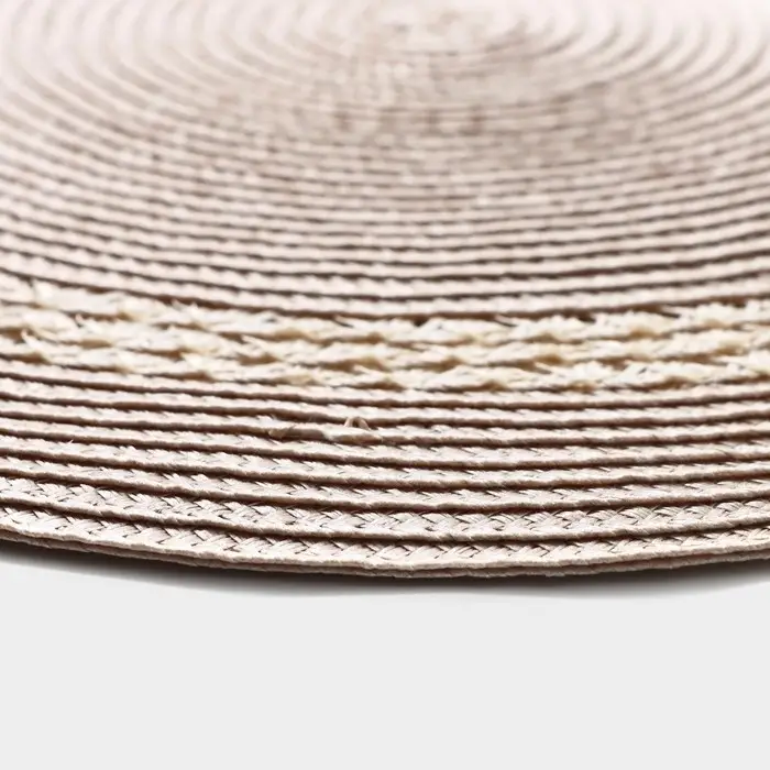 Салфетка сервировочная на стол Доляна &laquo;Оскар&raquo;, d=38 см, бежевая